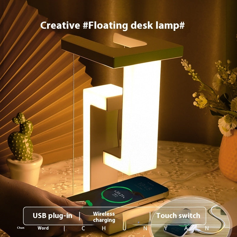 AekCraft Suspension Table Lamp with Wireless Charging – Modern Night Light